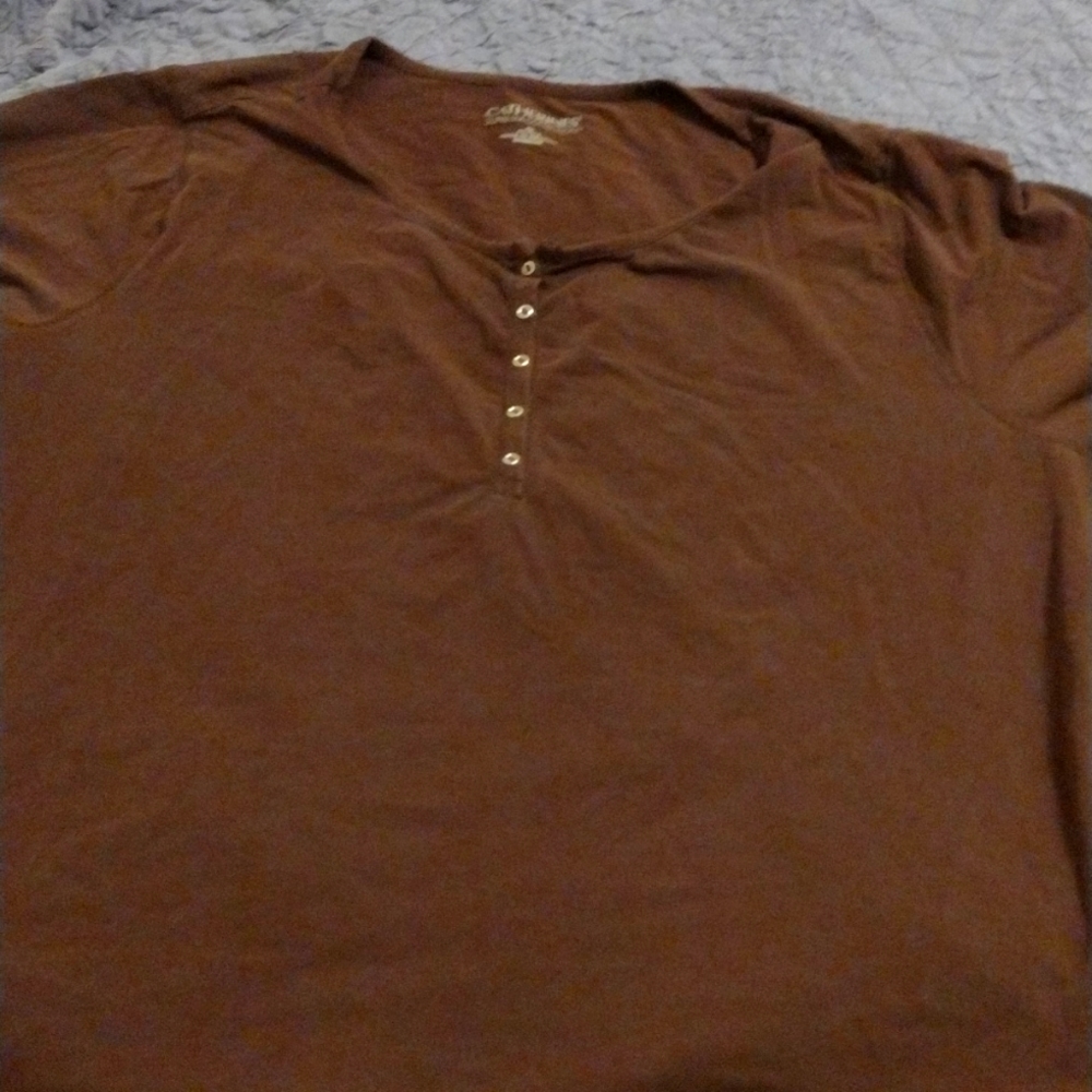 Catherine's supreme collection brown 3x  button down T-shirt.